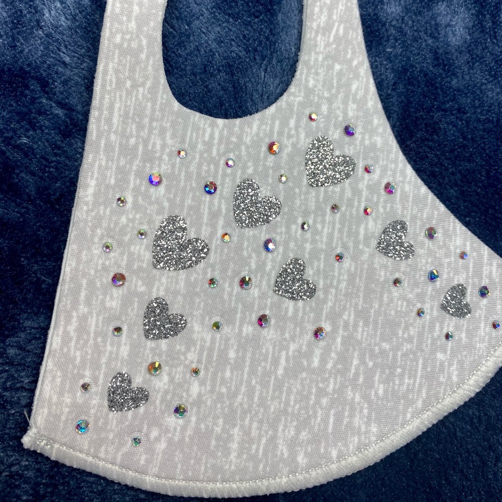 Beautiful handmade rhinestone face mask